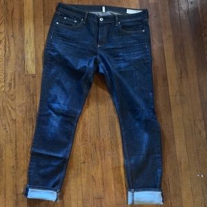 Rag & Bone jeans Dre 32 raw denim midrise straight